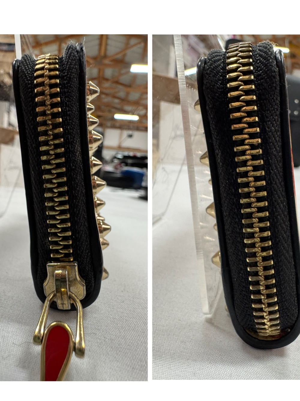 Christian Louboutin Studded Limited Graffiti Collection Patent Leather Wallet - Picture 4 of 8